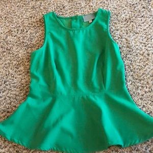 Green Peplum Top